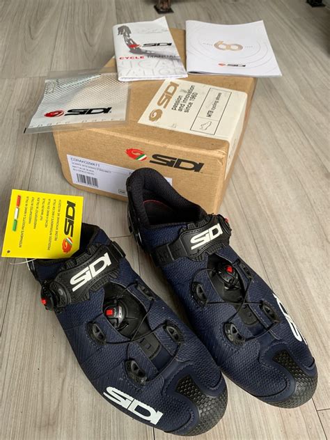 Used Sidi Drako Mtb Clipless Shoes Color Matt Blue Black Very