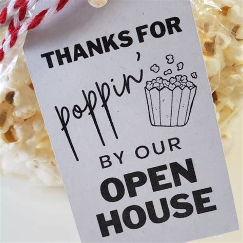 Thanks For Poppin By Our Open House Pop By Tag Realtor Etsy