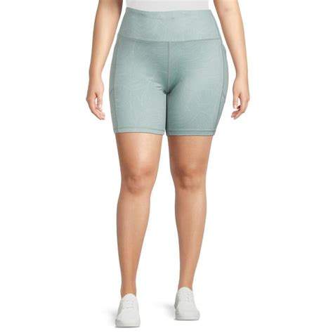 Avia Womens Plus Size High Waist Bike Shorts