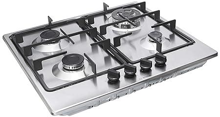 Bosch Built In Gas Hob Sealed Stainless Steel 4 Burner Silver Amazon