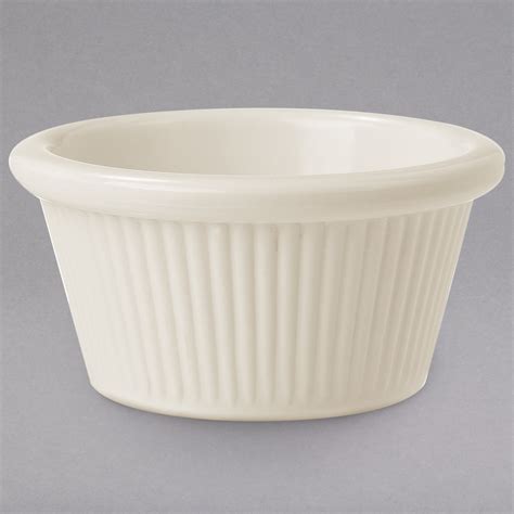 Get Rm Iv Oz Ivory Fluted Melamine Ramekin Case