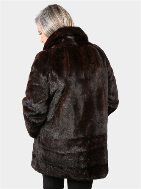 Women S Dark Mahogany Mink Fur Jacket Estate Furs