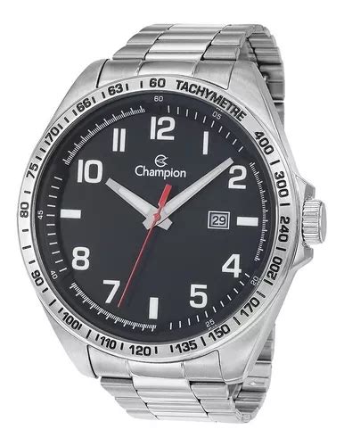 Reloj Impermeable Para Hombre Champion Anal Gico De Acero Plateado