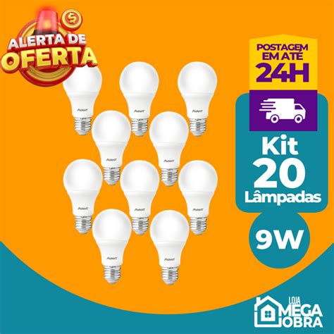 Kit 10 e 20 Lâmpada De Led Bulbo 9w E27 Bivolt Avant Faz a Boa