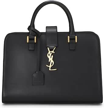 Amazon Yves Saint Laurent Pre Loved Black Calfskin Monogram Cabas