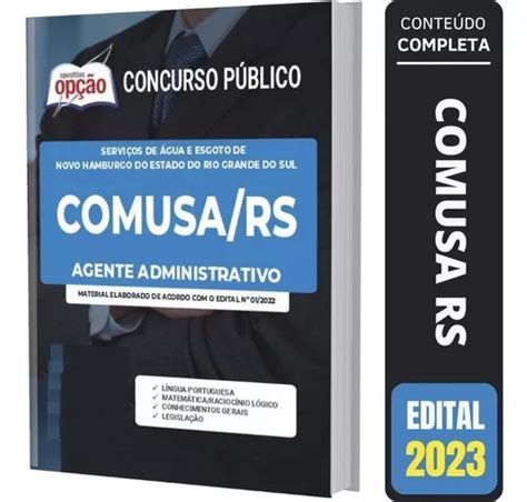 Apostila Concurso Comusa Rs Agente Administrativo MercadoLivre