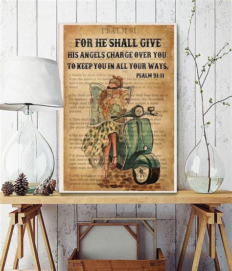 For He Shall Give His Angels Charge Over You Bible Traveling Poster