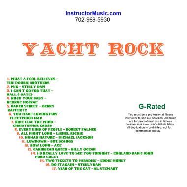 Yacht Rock - Instructor Music | Workout Music | Exercise Music