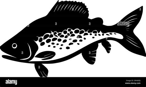 Trout Fish Silhouette Symbol Vector Illustration Stock Vector Image