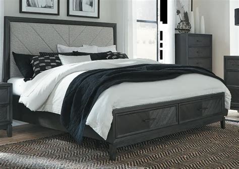 Burbank Black King Storage Bed Rc Willey