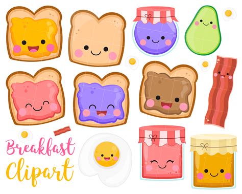 Breakfast clipart, breakfast clip art, bacon clipart, food clipart, to ...