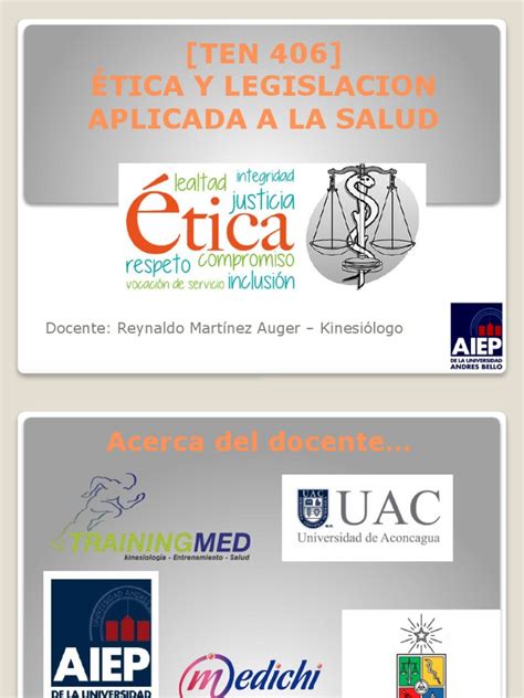 Etica Y Legislacion Aplicada A La Salud Clase 1pptx Filename Utf 8