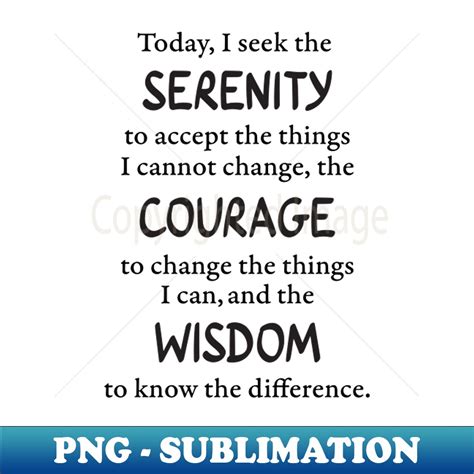 Serenity Prayer Aesthetic Sublimation Digital File Captu Inspire