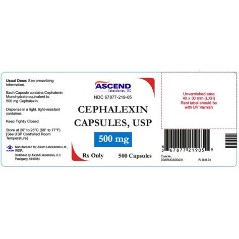 Cephalexin 500mg 100 Capsules Bound Tree