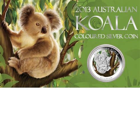 2013 AUSTRALIAN 1oz SILVER COLOURED KOALA COIN Sydney Coins