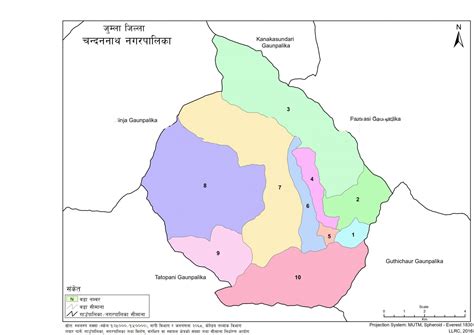 Map of Chandannath Municipality, Jumla, Nepal – Nepal Archives