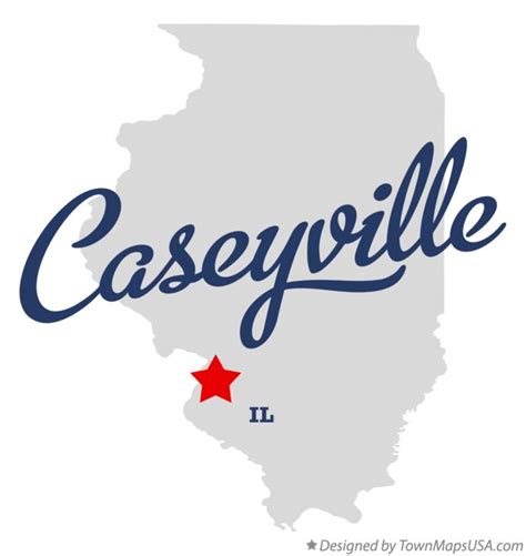 Map of Caseyville, IL, Illinois