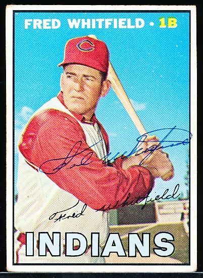 Lot Detail Autographed 1967 Topps Bsbl 275 Fred Whitfield Indians