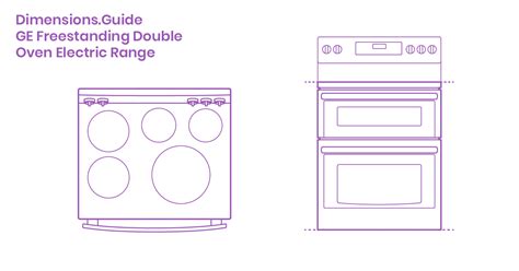 Ge Freestanding Double Oven Electric Range Dimensions And Drawings