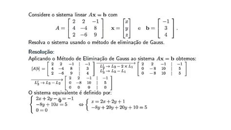 Lgebra Linear M Todo De Elimina O De Gauss Youtube