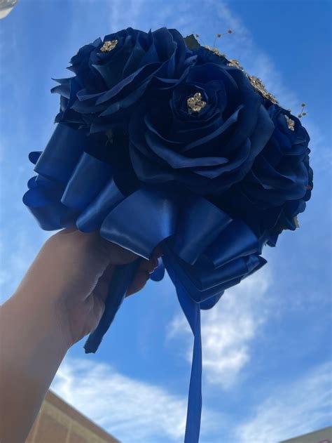 Royal Blue Quinceañera Bouquet - Etsy