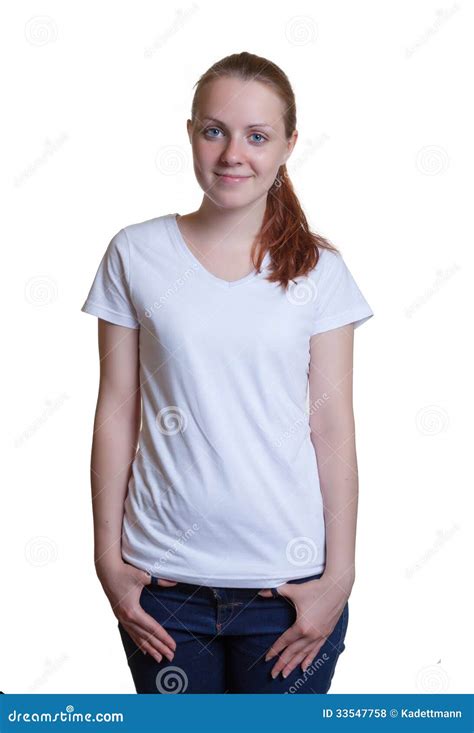 Fille Timide Avec De Beaux Cheveux Rouges Photo Stock Image Du