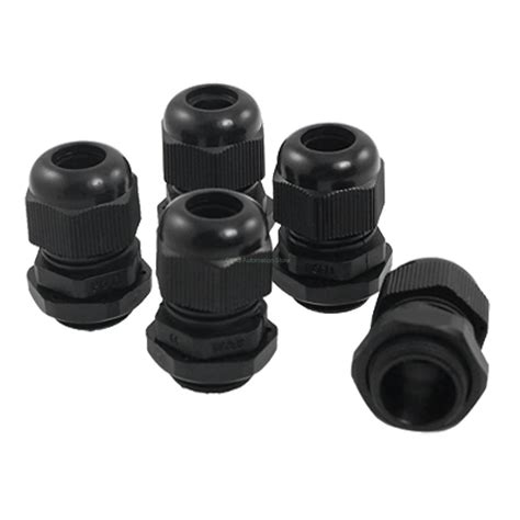 Cnim Hot 5 Pcs Waterproof Pg11 Black Plastic Cable Glands Jointscable