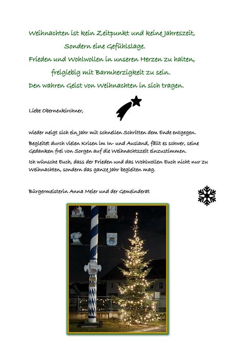 Weihnachtsgrüße von der Bürgermeisterin Oberneukirchen de