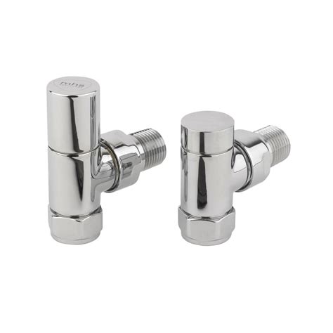 Radius Angled Manual Radiator Valve Chrome Manual Uk