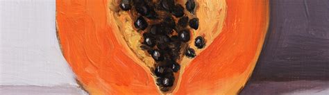 Papaya Original Oil Painting By Aleksey Vaynshteyn Alexbox