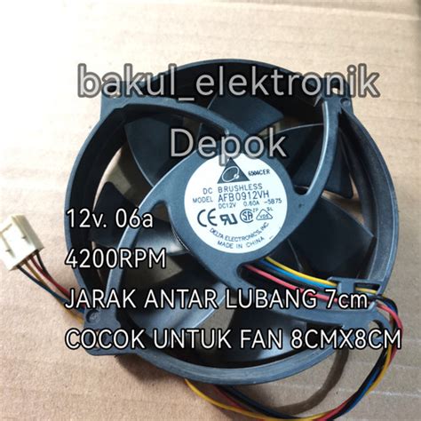 Jual FAN DELTA 8cm Fan Pc 12V 0 6A AFB0912VH Kota Depok Bakul