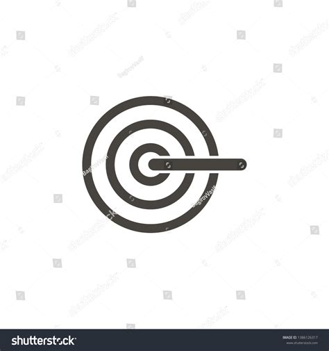 Target Bullseye Vector Icon Simple Element Stock Vector (Royalty Free ...