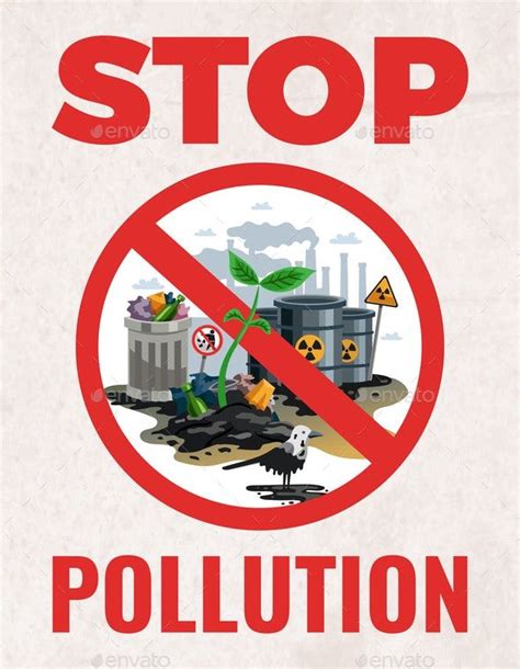 Stop Pollution Ecological Poster Air Pollution Poster Awareness