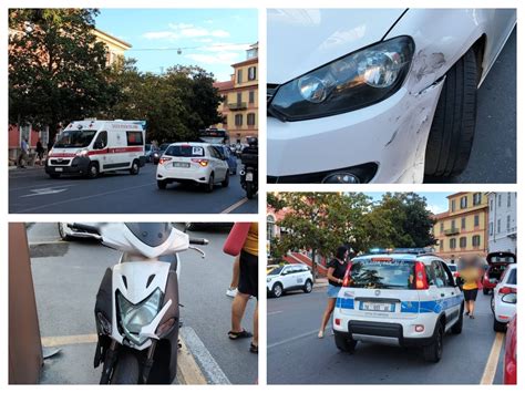 Imperia Scontro Fra Un Auto E Uno Scooter Alla Pensilina Ferito Un