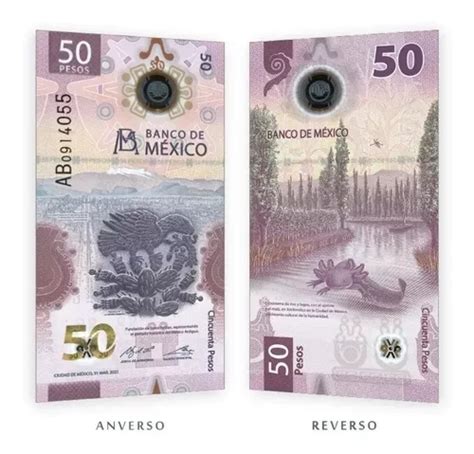 Billete Pesos Ajolote Mexicano Ajolotito Tenochtitlan En