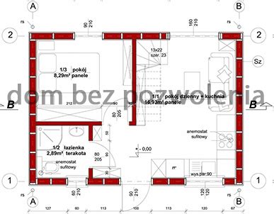 Dom bez pozwolenia SZKIELETOWY Projekt 35m2 35 m na zgłoszenie ST