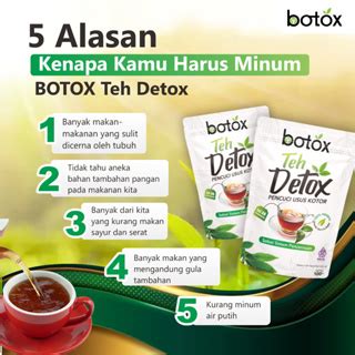 Jual Botox Teh Detox Membersihkan Usus Herbal Sehat Solusi Sistem