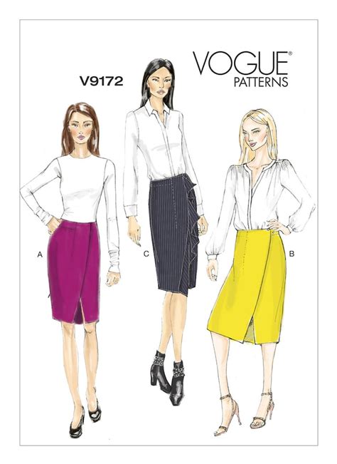 Pick Your Size Vogue Skirt Pattern V Misses Etsy