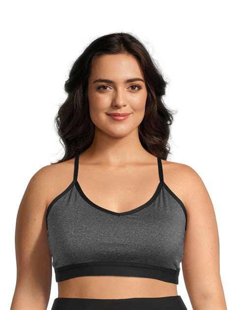 Athletic Works Womens Plus Size Racerback Sports Bra