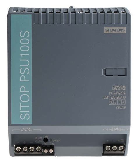 Siemens SITOP PSU100S Switch Mode DIN Rail Power Supply 85 132V Ac