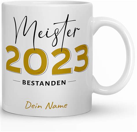 Kaffeebecher Tasse Meisterpr Fung Personalisiert