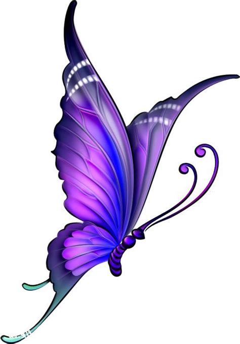 A Purple Butterfly Flying Through The Air