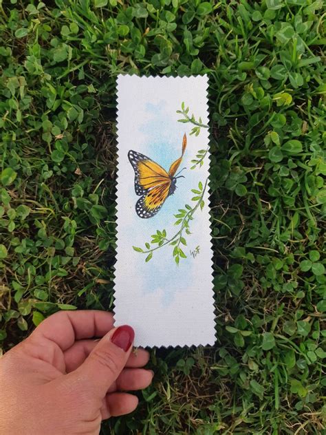 Butterfly Bookmark Monarch Butterfly Hand Painted Bookmarks Original