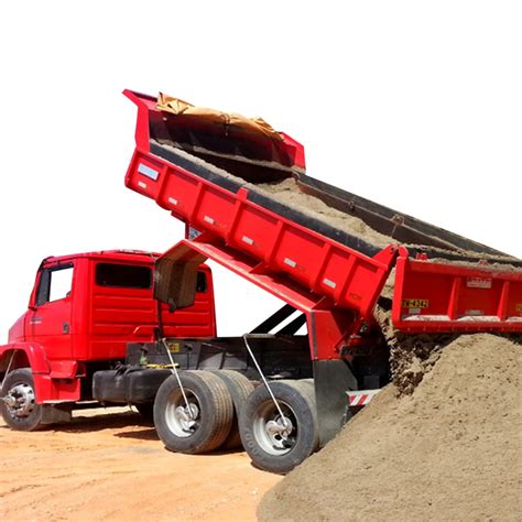 Caminh O M Truckado De Areia Fina Fechado Para Constru O Entreg