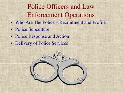 Ppt Police Officers And Law Enforcement Operations Powerpoint