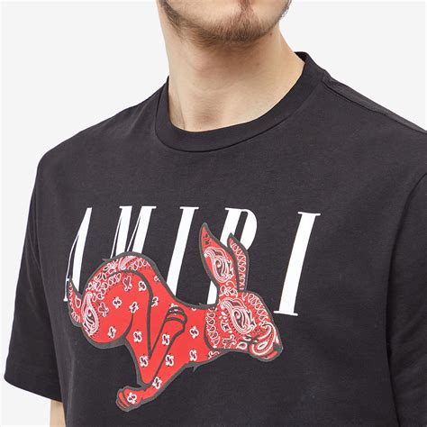 Amiri Cny Rabbit Logo Tee Black End Jp