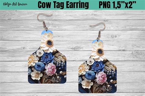 Cow Tag Earring Sublimation 2748902