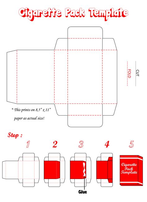 Cigarette Pack Template