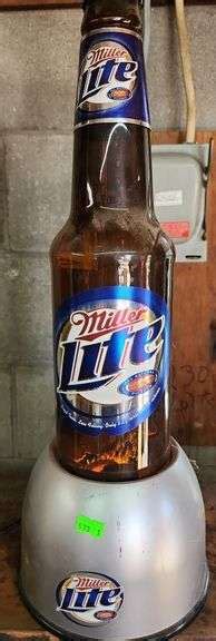 20" Miller lite bottle with circulating bottle caps - Metzger Property ...