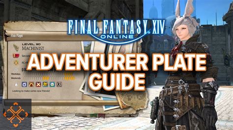 Final Fantasy Xiv Adventurer Plate Guide Youtube